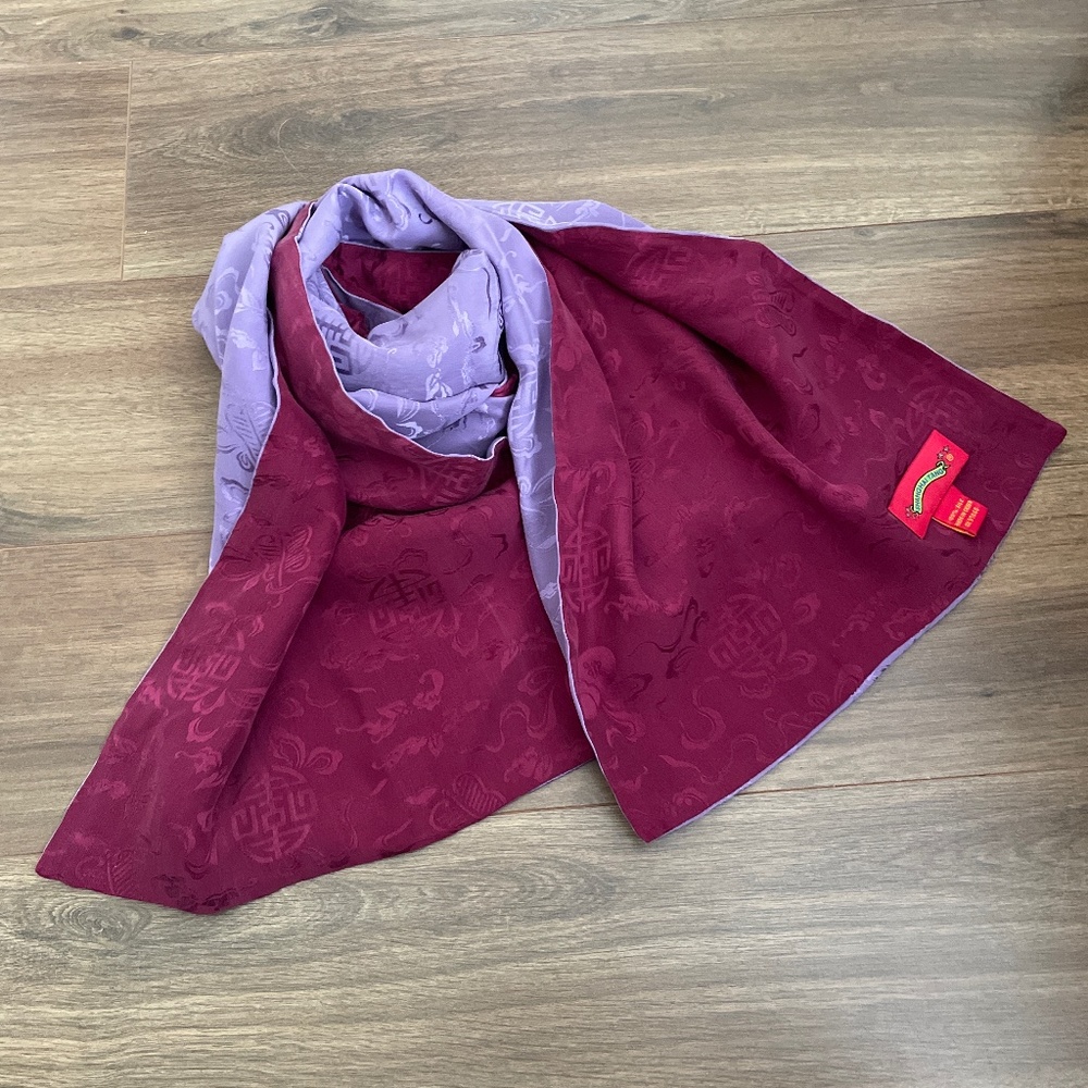 Shanghai Tang 100% mulberry silk scarf